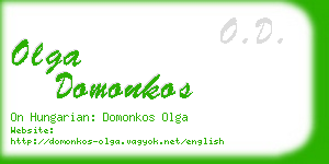 olga domonkos business card